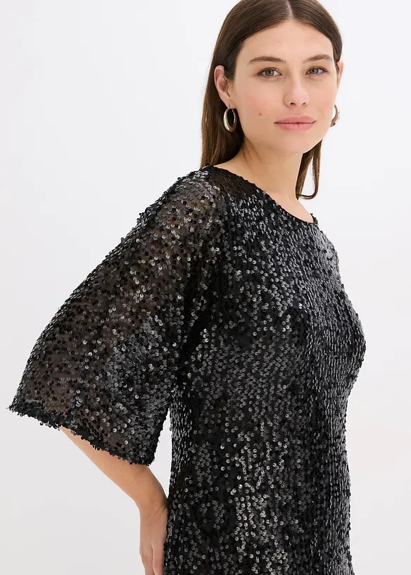 Oversized paljettkjole, bonprix