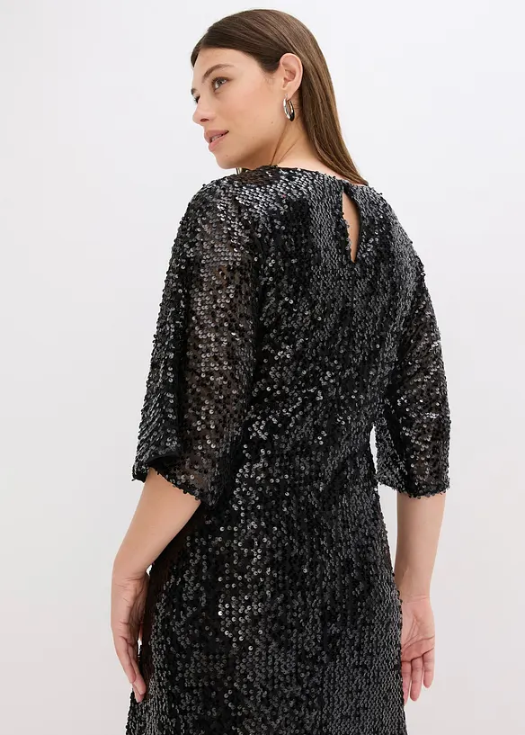 Oversized paljettkjole, bonprix