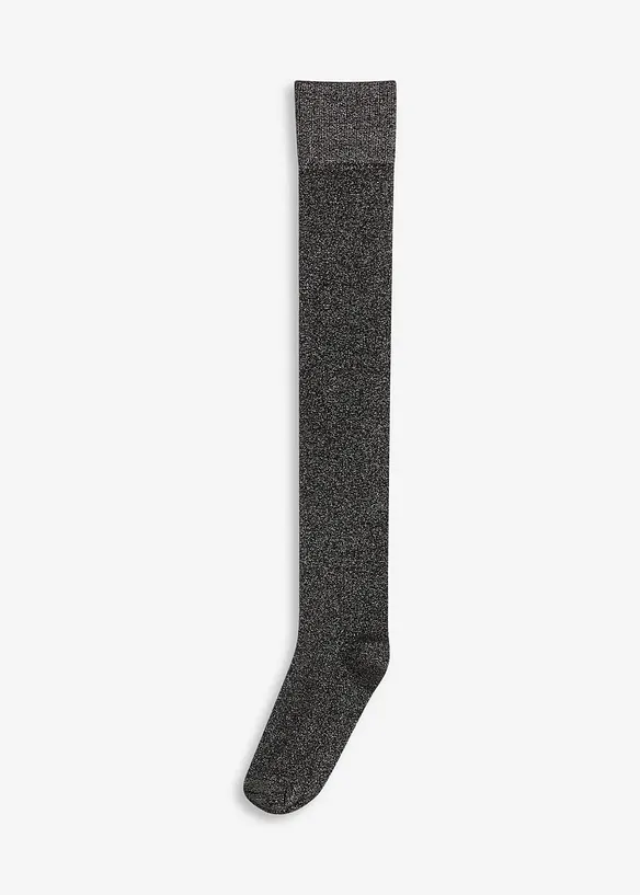 Overknee-strømper med lurex og økologisk bomull, bonprix