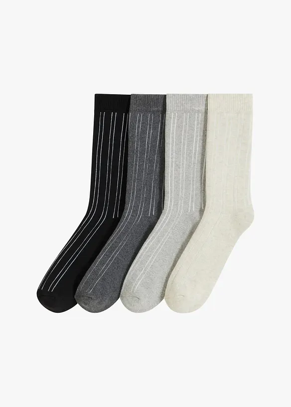 Termosokker med frotté innvendig og økologisk bomull (4-pack), bonprix
