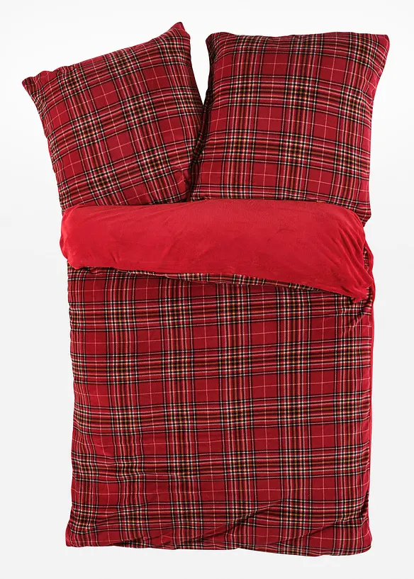 Vendbart sengesett i Cashmere Touch-materiale med rutemønster, bonprix