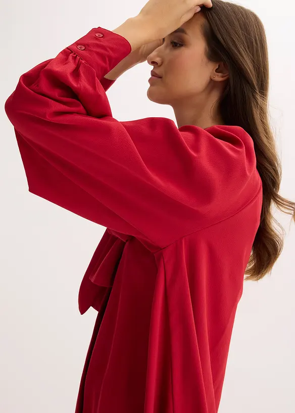 Blusekjole med sløyfe i halsen, bonprix