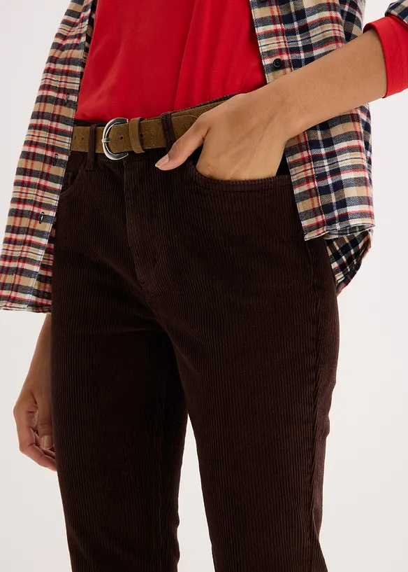 Flared cordbukse, bonprix
