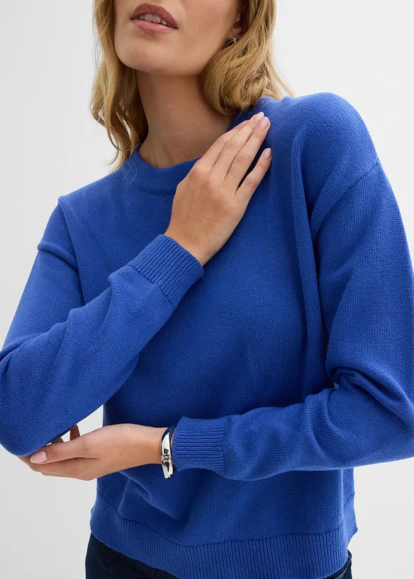 Oversized genser i 100% bomull, bonprix