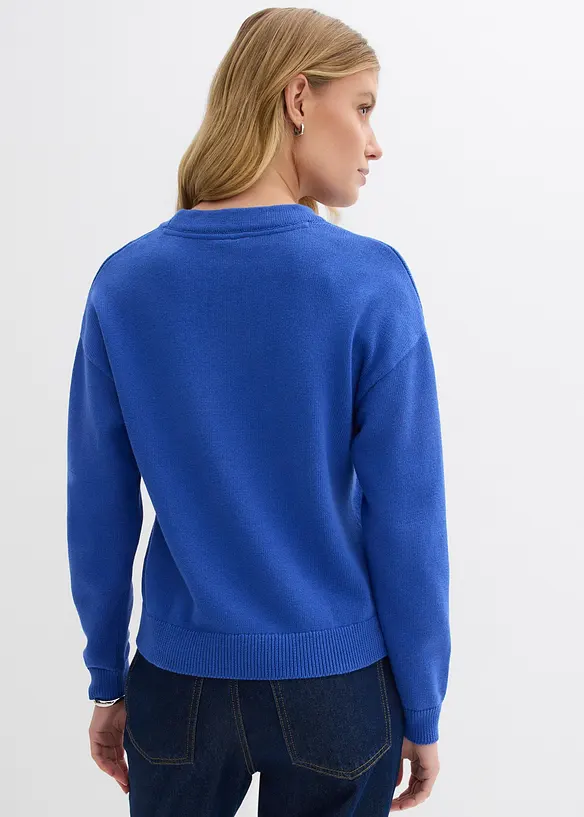 Oversized genser i 100% bomull, bonprix
