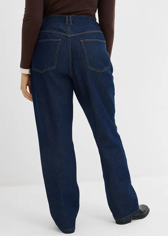 Straight Jeans, High Waist, Long av økologisk bomull, bonprix