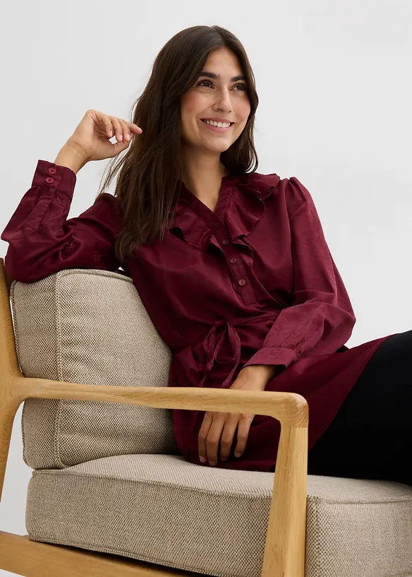 Mammabluse i myk sateng, bonprix