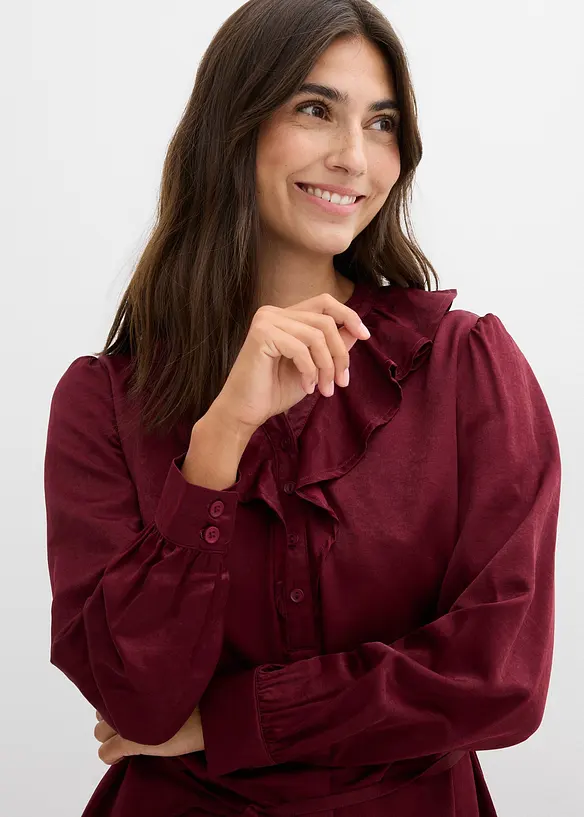 Mammabluse i myk sateng, bonprix