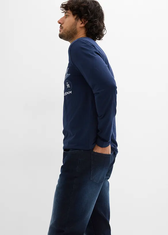 Regular Fit stretchjeans med komfortsnitt, Straight, bonprix
