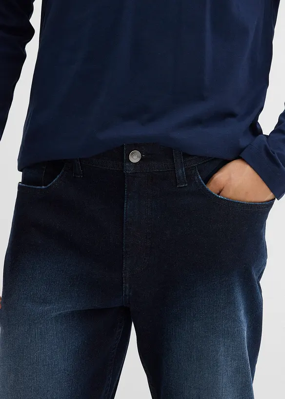 Regular Fit stretchjeans med komfortsnitt, Straight, bonprix