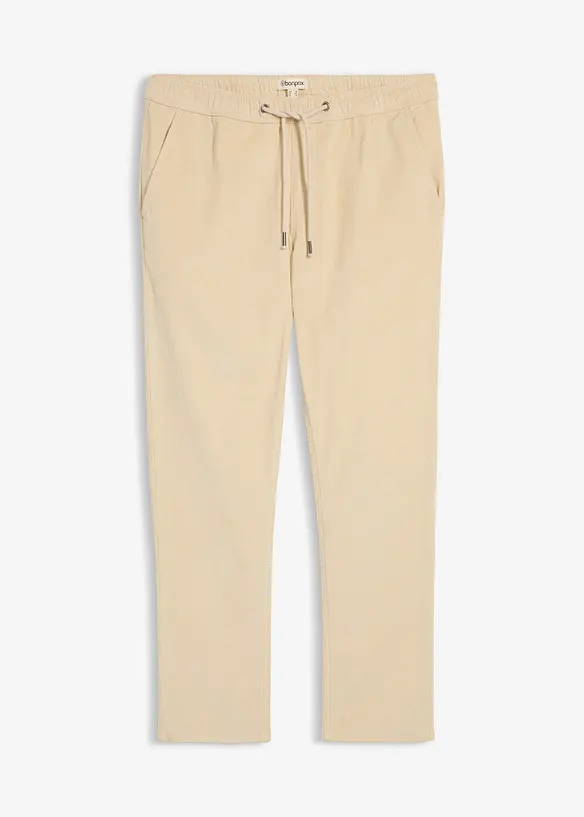 Regular Fit-pull on-kordfløyelsbukse, Straight, bonprix