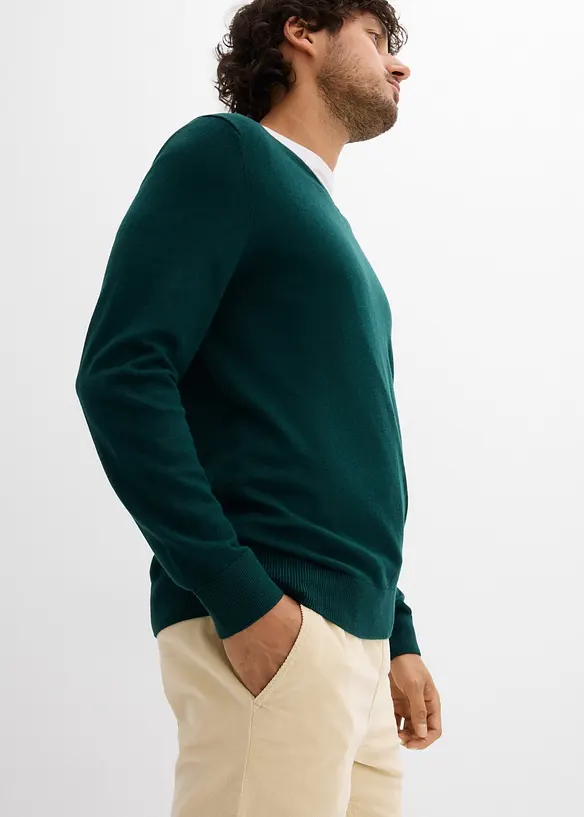 Regular Fit-pull on-kordfløyelsbukse, Straight, bonprix