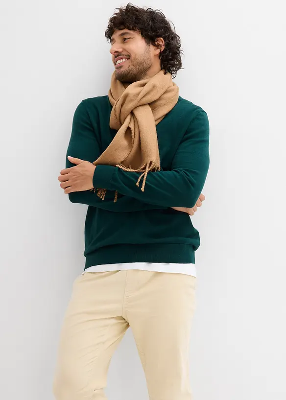 Regular Fit-pull on-kordfløyelsbukse, Straight, bonprix