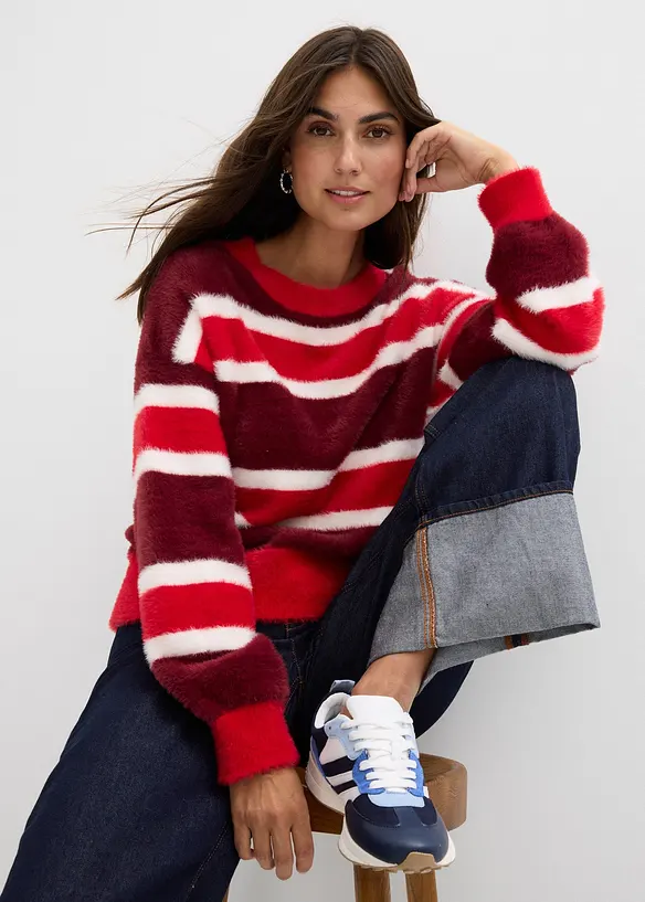 Oversized strikkegenser, bonprix