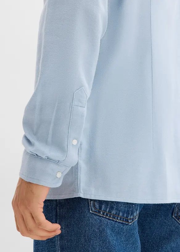 Skjorte i fin flanell av 100% bomull, Slim Fit, bonprix