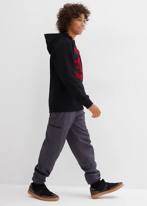 Termo Loose Fit cargobukse med jerseyfôr, bonprix