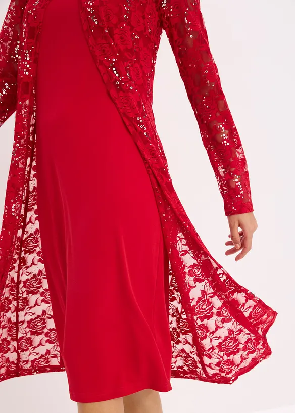 Kjole med blonder (2-delt sett), bonprix