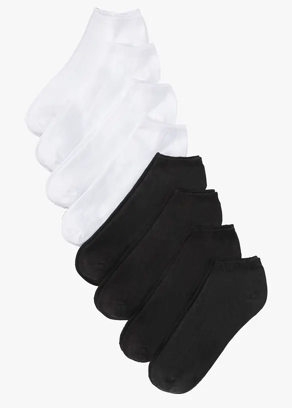 Sneakerssokker med økologisk bomull (8-pack), bonprix