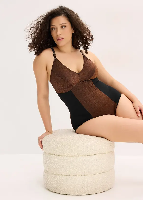 Shape-body i glittermateriale, middels formende, bonprix