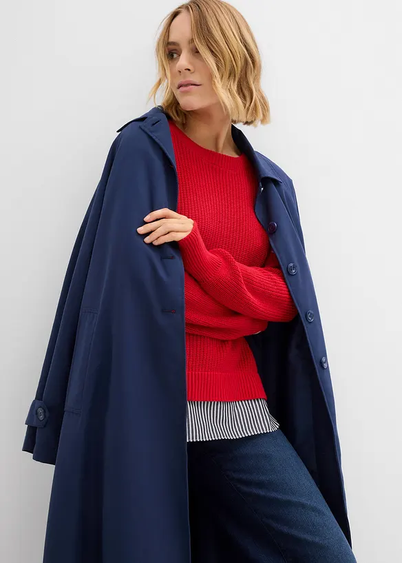 Genser med innfelt bluse, bonprix