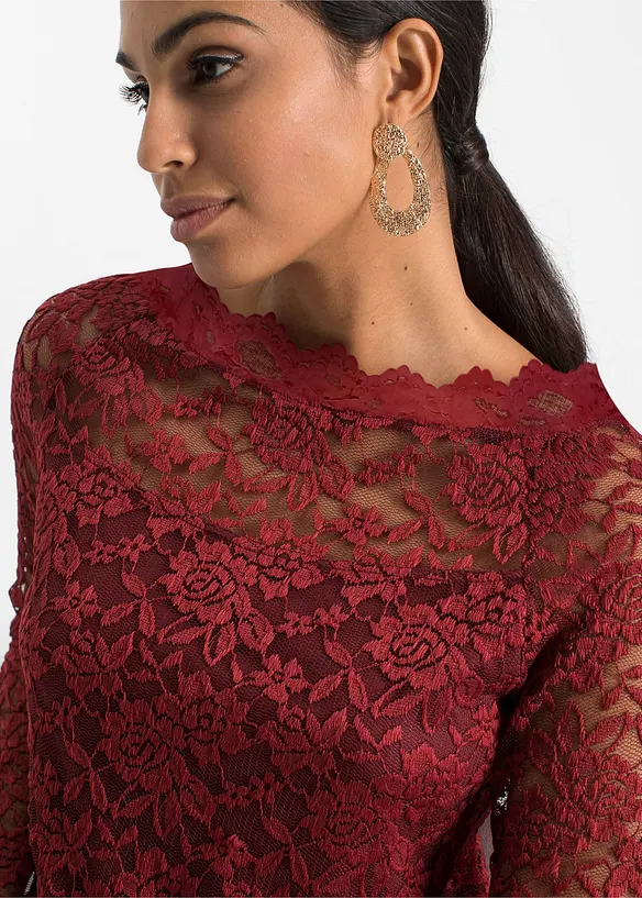 Blondetopp med lange ermer, bonprix