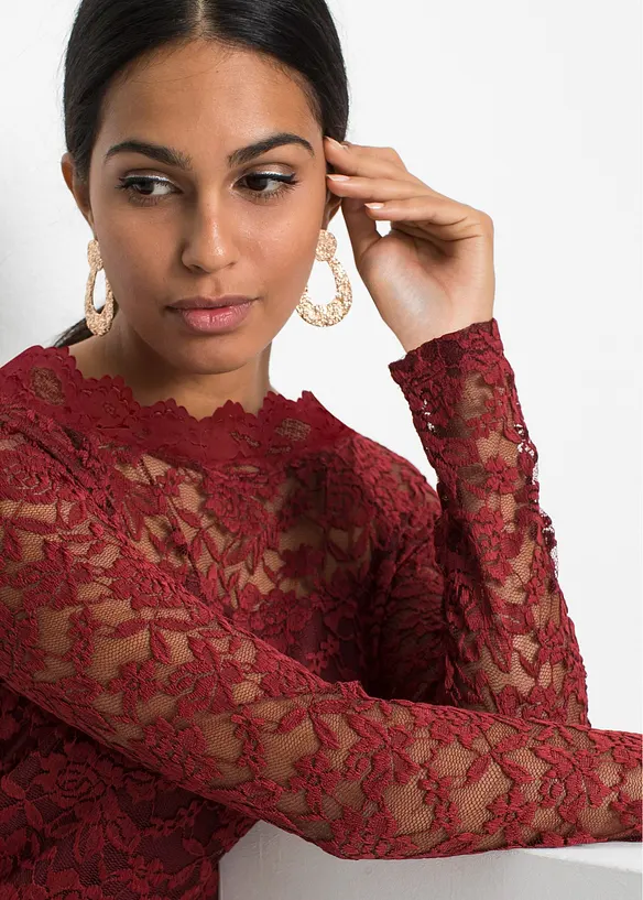 Blondetopp med lange ermer, bonprix