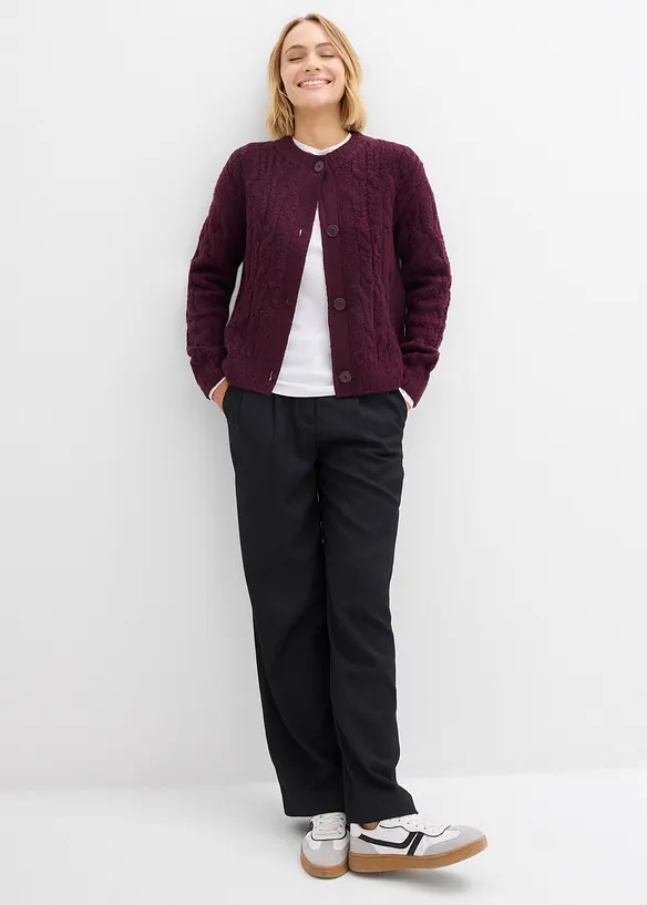 Grovstrikket cardigan, bonprix