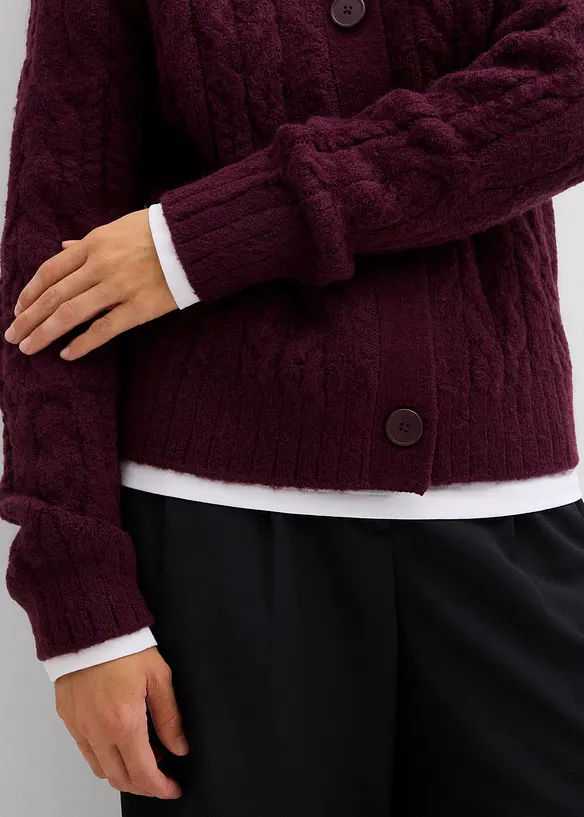Grovstrikket cardigan, bonprix