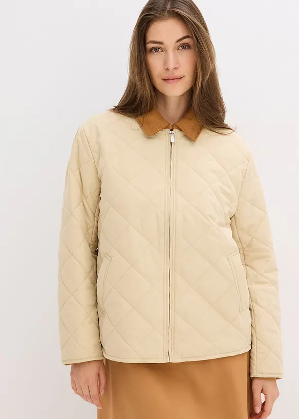 Jakke med rutesydd vattering, bonprix