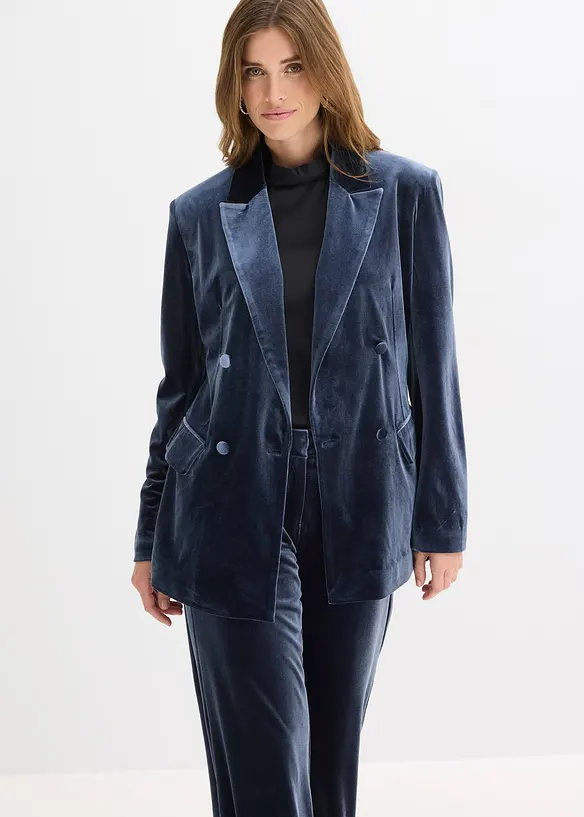 Blazer i myk fløyel, bonprix