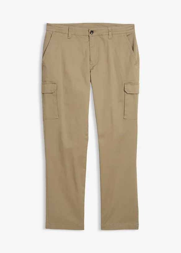 Regular Fit-cargobukse med stretch og varmt fôr, Straight, bonprix