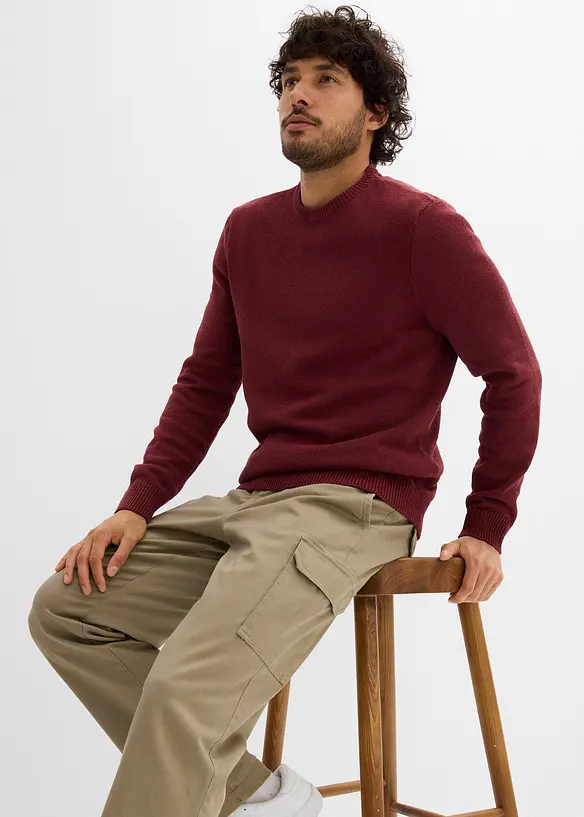 Regular Fit-cargobukse med stretch og varmt fôr, Straight, bonprix