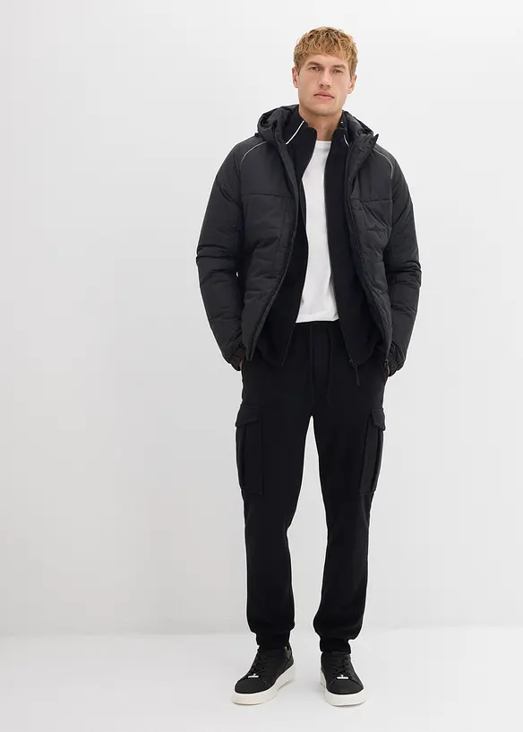 Varm cargobukse i fleecemateriale, Regular Fit, bonprix