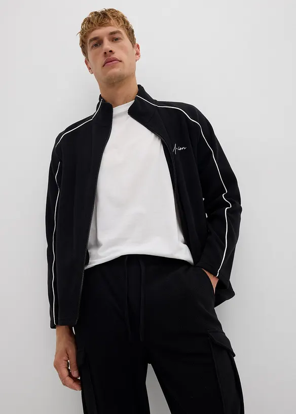 Varm cargobukse i fleecemateriale, Regular Fit, bonprix