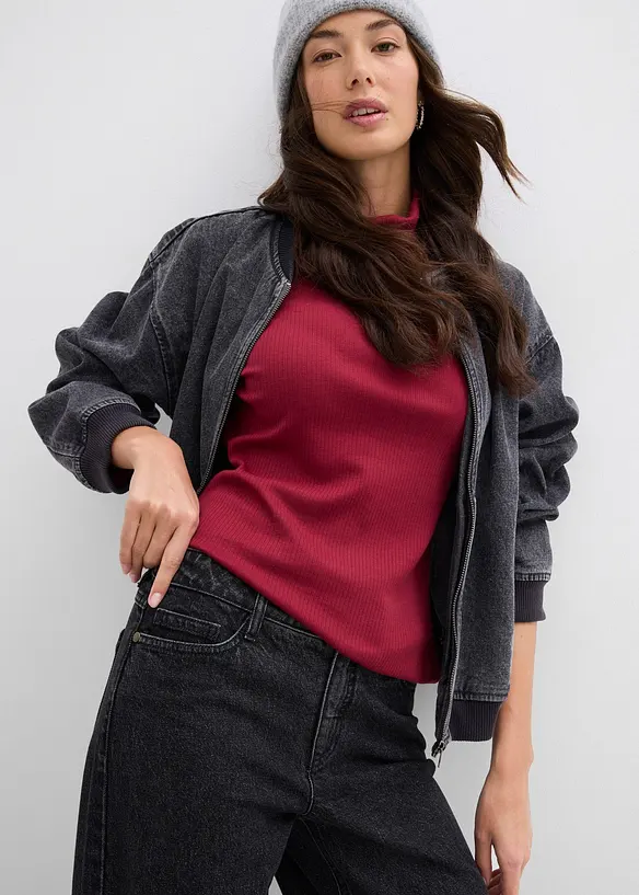 Wide Leg-jeans, Mid Waist, Full Length, bonprix
