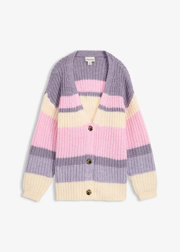Grovstrikket cardigan med fargegradering, bonprix