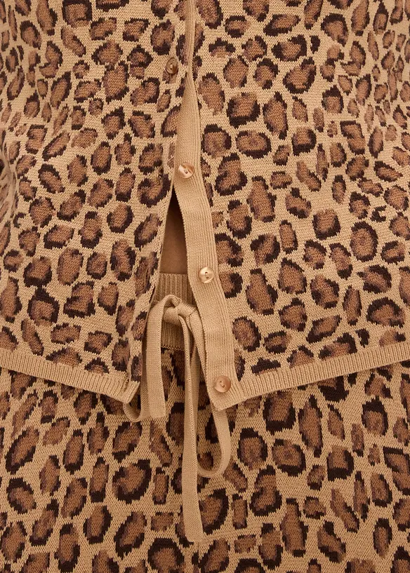 Kort, finstrikket cardigan, bonprix