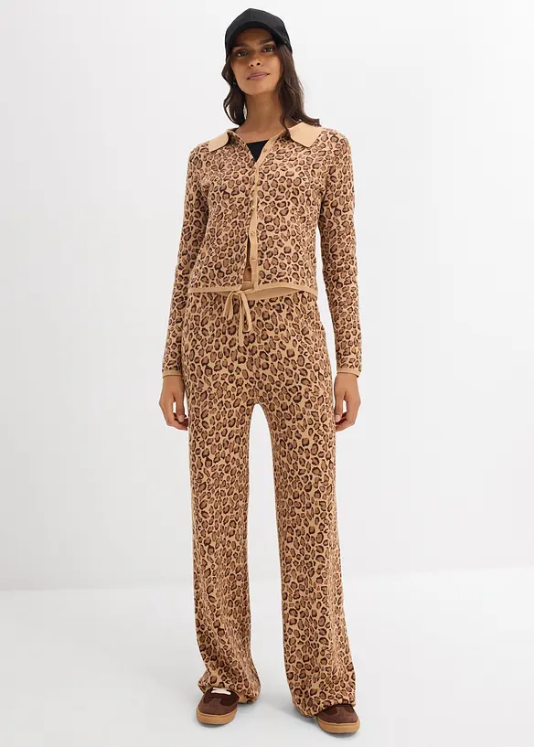 Kort, finstrikket cardigan, bonprix