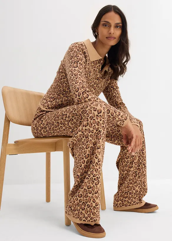 Kort, finstrikket cardigan, bonprix