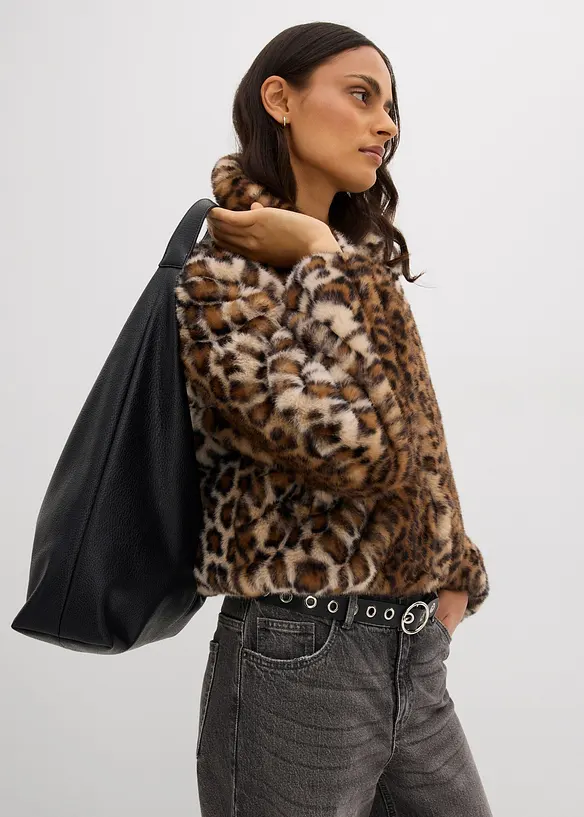 Oversized fuskepelsjakke, bonprix