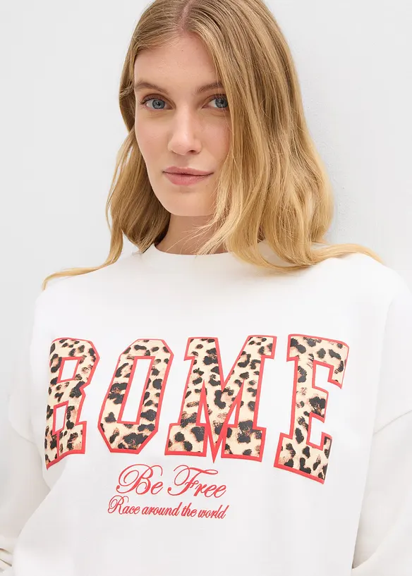 Oversized sweatshirt i 100% økologisk bomull, bonprix