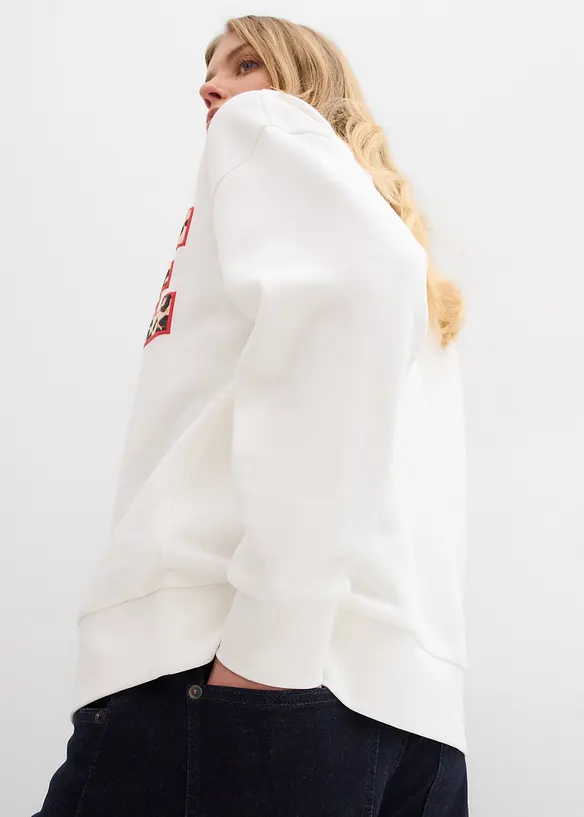 Oversized sweatshirt i 100% økologisk bomull, bonprix