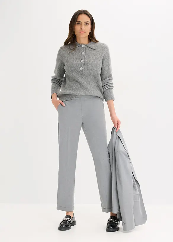 Pull on-bukse med oppbrett, bonprix