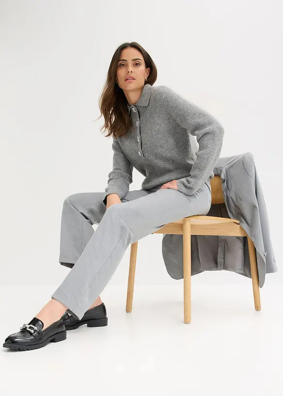Pull on-bukse med oppbrett, bonprix
