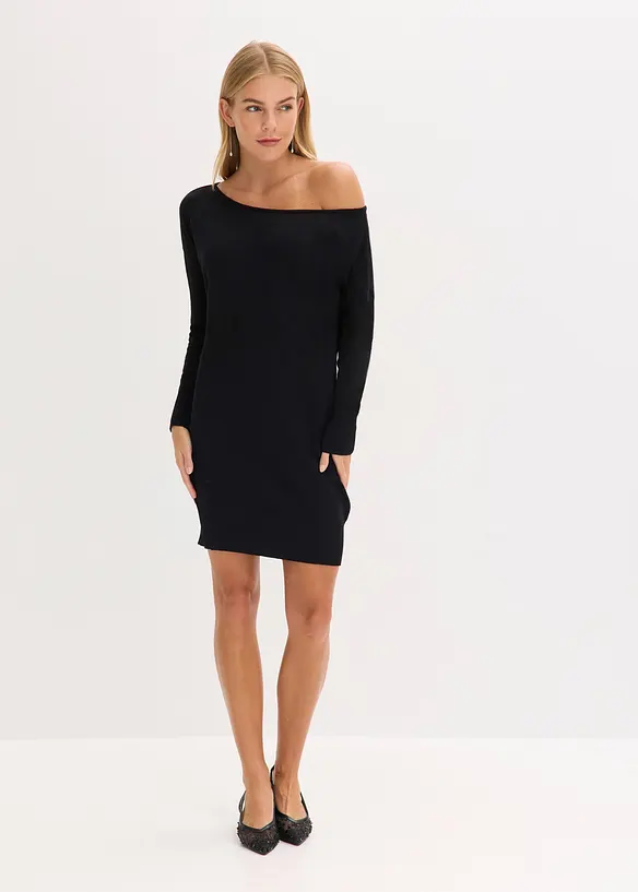 One shoulder, strikket kjole, bonprix