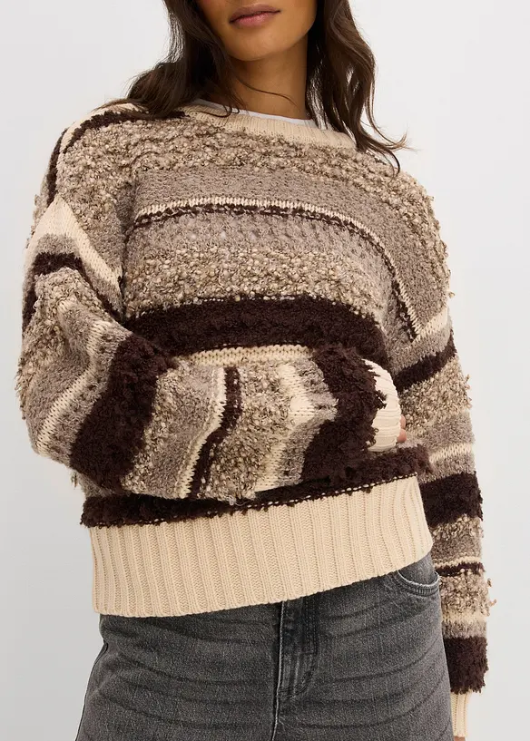 Oversized strikkegenser, bonprix