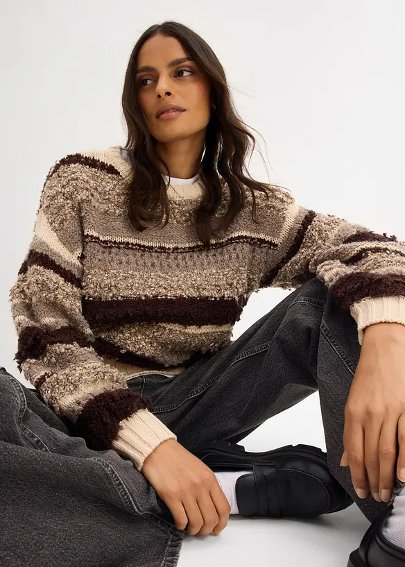 Oversized strikkegenser, bonprix