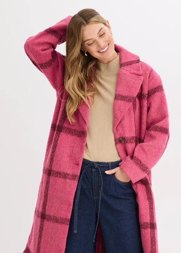 Oversized kåpe i ull-look, bonprix