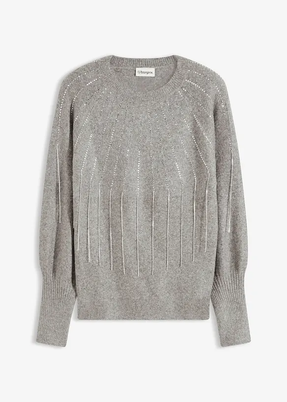 Genser med strass-applikasjon, bonprix
