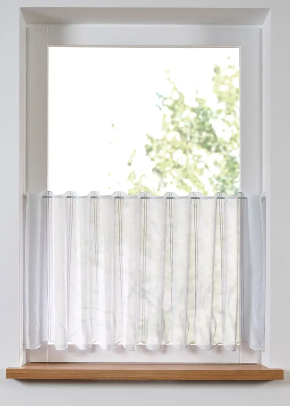 Gardinkappe med broderi, bonprix